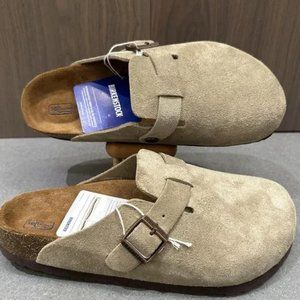 Birkenstock Boston Suede Leather Clogs Sandals